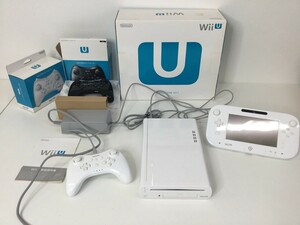 ●営SR586-120 【取扱説明書・箱あり・通電確認済み】 任天堂 Nintendo WiiU Wii U 本体 32GB WUP-101 GamePad WUP-010 PREMIUM SET