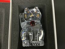 ●営ST340-80【未使用品】バカラ　Baccarat　招き猫　ラッキーキャット　レッドオクタゴン クリスタル　_画像8