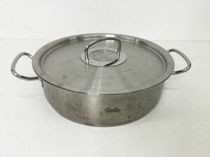 ●営ST376-100　FISSLER　フィスラー　 両手鍋　ステンレス　28cm　ドイツ製　調理器具