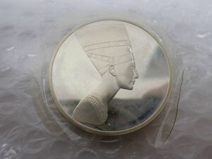 ☆D535-60-M　③限定　純銀製記念メダル・銀貨　フランス造幣局製　La Reine Nfertiti（エジプト女王 ネファルティティ） 66ｇ、5cm