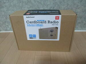 未使用品　Audio　Comm　CardBoard Radio　RAD-T170N　ダンボールラジオ