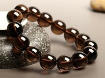 [EasternStar] 海外発送 7A 煙水晶 スモーキークォーツ Smoky quartz 玉サイズ20mm 1連売り 長さ約40cm_画像4