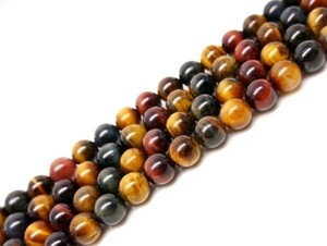 [EasternStar] 海外発送 ミックス タイガーアイ Mix Tiger Eye 虎目石 虎眼石 玉サイズ16mm 1連売り 長さ約40cm