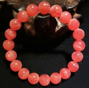 [EasternStar] 海外発送 アルゼンチン産 インカローズ Rhodochrosite Incarose 特選 玉サイズ8mm 腕回り約16cm