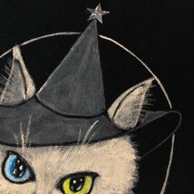 「魔法猫ローリー」SMサイズ アート作品 原画 猫 徳島洋子作品 魔法使い_画像4