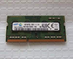 ノートPC用メモリ SAMSUNG 4GB 1Rx8 PC3L-12800S-11-13-B4 M471B5173DB0-YK0 4GB 中古 108