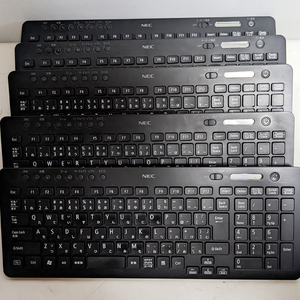 NEC KG-1062 5個セット 純正 ワイヤレスキーボード 黒 ブラック 日本語 動作済み 中古 周辺機器