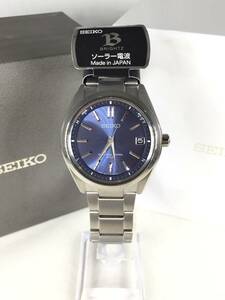 【未使用品】SEIKO セイコー ブライツ ブルー 7B24-0BH0 チタン 電波ソーラー ブルー文字盤 腕時計 取扱説明書付き 未使用品