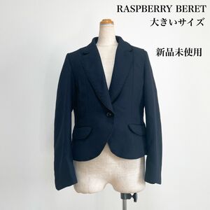 【新品未使用】RASPBERRY BERET ツイードジャケット 大きいサイズ お仕事 セレモニー 入学式 入園式 卒業式 卒園式