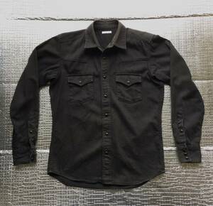 ヴィンテージ風合い【ブラックコットン地★ウエスタンシャツ★ WESTERN SHIRTS ★GU★ジーユー】　　　ワークシャツ UNIQLO 　 