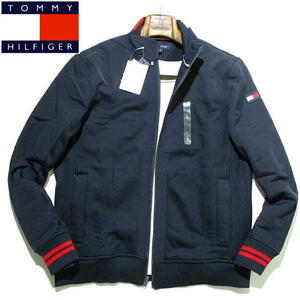 新品▼ 秋冬　トミーヒルフィガー　裏起毛　未使用！　ジップジャケット　ブルゾン　紺　ネイビー　Lサイズ　TOMMY HILFIGER　トリコ