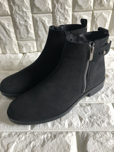 クラークス　レディース　ショートブーツ　Clarks　Meml Lo Black Nubuck　/24.5ｃｍ