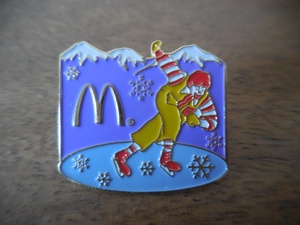 フランス☆古いピンズ【McDonald's スケート】カナダ ピンバッジ ピンバッチ PINS マクドナルド ドナルド