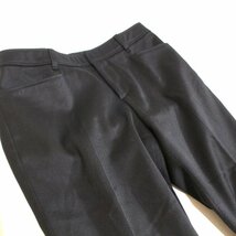 美品 ミッシェルクラン MICHEL KLEIN ■ 秋 冬 美脚 合物 厚手 ポリエステル センタープレスパンツ スラックス 38 9号 ブラック 黒_画像4