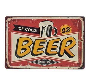 K38d 新品◆アメリカ雑貨 ブリキ看板 ビール ICE COLD BEER おしゃれ かっこいい インテリアに！ レトロ ビンテージ アンティーク
