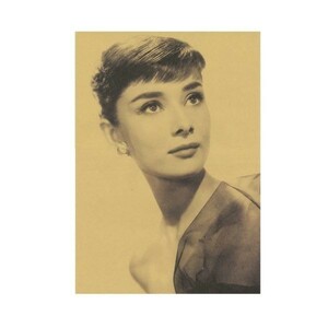 新品◆ポスター B3サイズ オードリーヘップバーン Audrey Hepburn おしゃれ ポスター レトロ インテリア スタイリッシュ セピア色