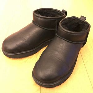 UGG レザー ショートブーツ クラシックウルトラミニ 117534 24cm 