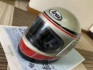 新井広武　フルフェイス　ヘルメット　アライ　61 62cm ARAI SNELL85 旧車　族ヘル　当時物　CBX400F CBR 400F ジャンク