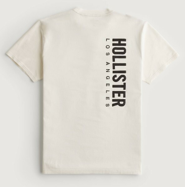 HOLLISTER*ホリスター/US:XXL/ホワイト/バックロゴプリント半袖クルーTシャツ