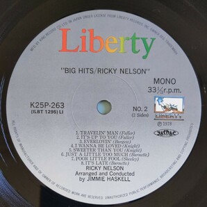 【帯付美盤/試聴済LP】リッキー・ネルソン『BIG HITS』RICKY NELSON★インペリアル時代の傑作集★アメリカン・ポップス オールディーズの画像8