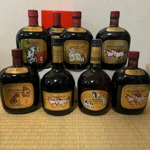 サントリー ウイスキー　オールド リザーブ 干支ボトル　SUNTORY RESERVE OLD 辰 寅 午 申 戌歳、7本