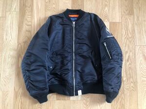 [サイズ2]20SS DESCENDANT ディセンダント D-MA1-M NYLON JACKET フライトジャケット 黒　black