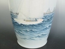 ROYAL COPENHAGEN ロイヤルコペンハーゲン 帆船図大花瓶 44cm程 インテリア フラワーベース 花器 83a_画像5