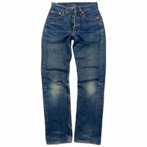 90s ☆ Levi's 501 USA製 デニムパンツ ジーンズ ブルー 色落ち感◎ レディース W25 アメカジ ストリート 古着 人気 リーバイス■Ja6677_画像3