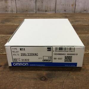 ●【AH-03525】未使用品 OMRON オムロン ミニパワーリレー（1箱10個入）MY4 200/220VAC【レターパックプラス・送料全国一律520円可】