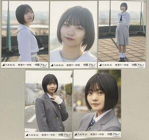 乃木坂46 中西アルノ WEB SHOP限定 絶望の一秒前 個別生写真 5種コンプ 数量5 検)表題 MV衣装 5期生