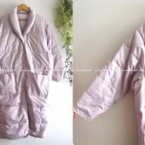 使用少なめ美品です グンゼ*ダウン ロングガウン ルームコート L ピンク系 軽くて暖か 袖もらくらく