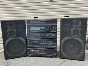 RDP Technics テクニクス SA-CD350 AM FM TV ステレオ システムコンポ ダブルカセット CD レシーバー レトロ