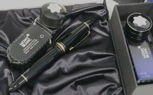 1円～ おたからや◆Z-A11925 MONTBLANCモンブラン マイスターシュテュック 149 ペン先18K-750 万年筆 ボトルインク2個・付属品有