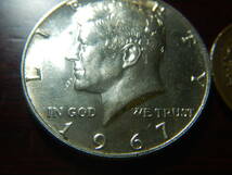 外国・USA／ケネディ５０セント銀貨：ハーフダラー（1967年）　231112_画像4