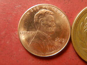 外国・USA／リンカーン１セント銅張り亜鉛貨（2013年D）　231122