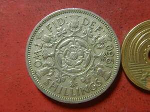 外国・イギリス／１フローリン（２シリング）白銅貨：チューダー家の薔薇（1960年）　23112502