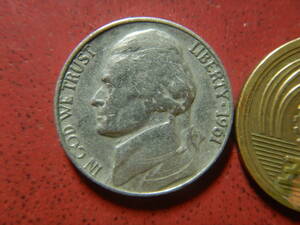 外国・USA／ジェファーソン５セント白銅貨（1961年D）　23112902