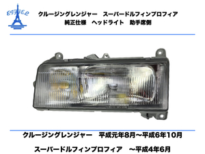 日野 クルージング レンジャー スーパードルフィン プロフィア ヘッドライト 左 助手席側 純正タイプ 日本仕様 RANGER PROFIA HEAD LIGHT