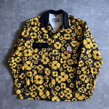 Carhartt WIP × MARNI カーハート マル二 OG CHORE COAT チョア コート ジャケット Flower Print フラワー 花柄 L ブラック イエロー_画像3