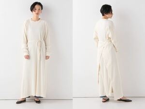 ■BASERANGE■シャウ カフタン リブ ワンピース■ベースレンジ SHAW KAFTAN 長袖 ロングワンピース ドレス オーガニックコットン