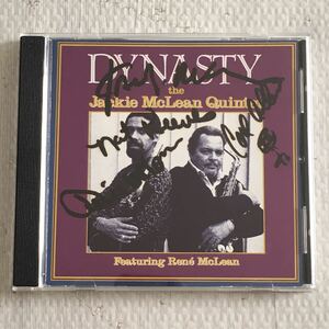 直筆サイン入りジャズCD The Jackie McLean Quintet featuring Rene McLean “Dynasty” 1CD Triloka アメリカ盤