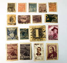 ブラジル古い切手　いろいろ 未済混 95枚 + 4枚ブロック x 10枚 - zk-704_画像1
