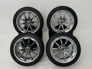 20インチホイール VERZ-WHEELS KCV02 FALKEN ファルケン 9.5J+18/33 5H-114.3 4本セット シルバー クールレーシング ハリアー W22