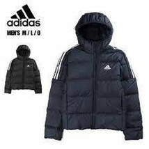 アディダス adidas エッセンシャルズ ミッドウエイト フード付き ダウンジャケット 紺 L GT9133 23-1010-9-5_画像2