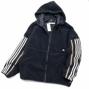 アディダス adidas 3ストライプ ボア シェルパジャケット 黒 2XL HP1374 23-1026-4-2