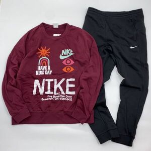 NIKE ナイキ HAVE A NIKE DAY スウェット テーパードパンツ 上下セット エンジ黒 2XL DQ4170-638/905236-010 23-1115-5-5/6