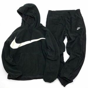 NIKE ナイキ フリース bigswoosh パーカー 上下セット 黒 M DQ4897/DV8163-010 23-1005-4-9/10