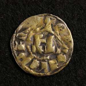 ルッカ共和国 中世ヨーロッパ十字軍銀貨（1004-1124年）ハインリッヒ3-5世時代？[E974]コイン