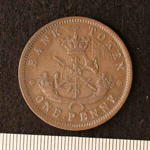 KM#Tn3/カナダ植民地 アッパー・カナダ 1ペニー銅貨（1852）[E2737] コイン