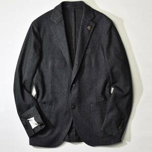 17,6万【LARDINI ラルディーニ 新品】◇EASYよりも構築仕立ての高級仕立て◇シックでこなれたガーメントダイツイードの1枚仕立てジャケット